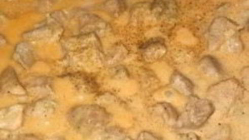 гуляш из свинины со сливками