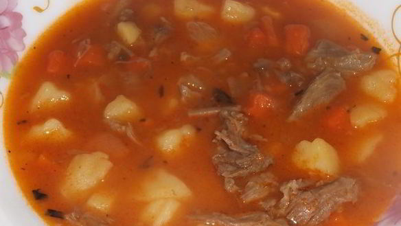 Рецепт Супа-гуляша с шеей индейки