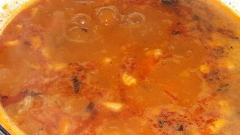 суп-гуляш с шеей индейки