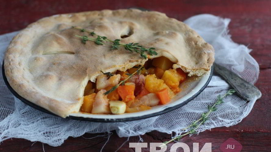 Рецепт тыквенного гуляша с беконом