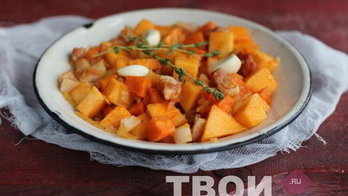 тыквенный гуляш с беконом