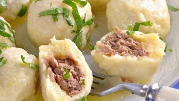 Рецепт Картофельно-сырных ньокки, фаршированные мясом