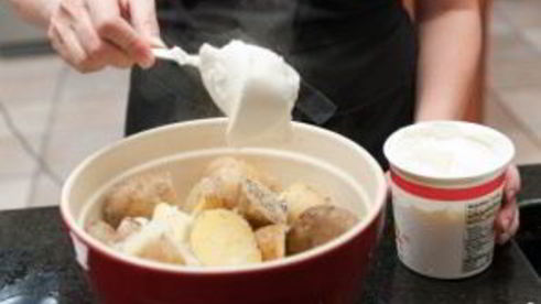 картофельное пюре со сметаной