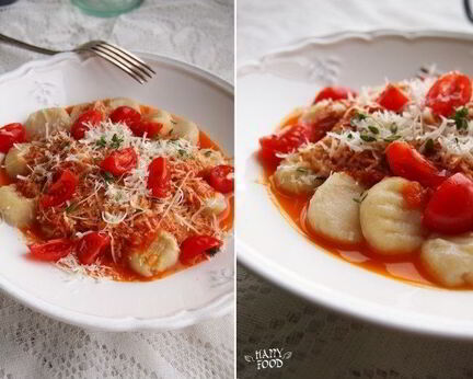 Картофельные ньокки с острым томатным соусом