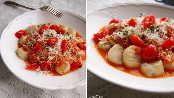 Рецепт Картофельных ньокков с острым томатным соусом