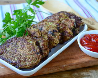 Котлеты из кабачков с грибами
