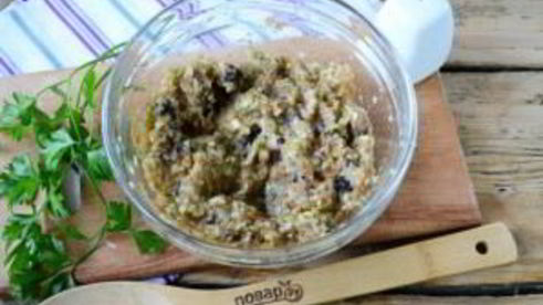 котлеты из кабачков с грибами