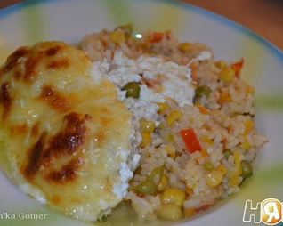 Куриные котлеты с рисом по-католински