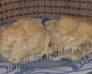 Лапша с сырным соусом