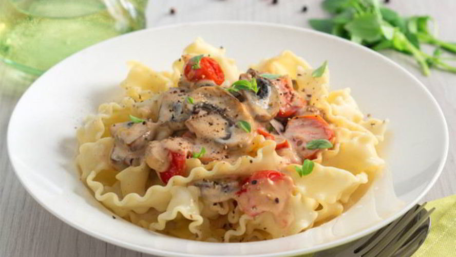 Рецепт лапши со сливочным соусом