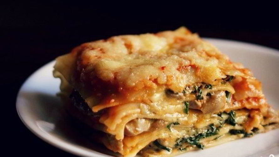 Рецепт грибной лазанья