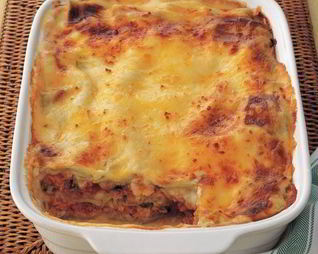 Итальянская лазанья с курицей и грибами