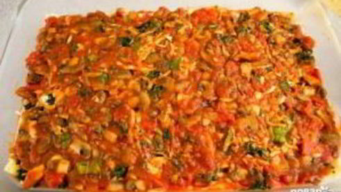 лазанья грибная