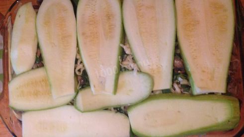 лазанья из кабачков с грибами