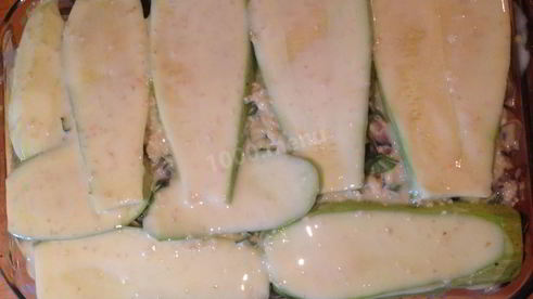 лазанья из кабачков с грибами