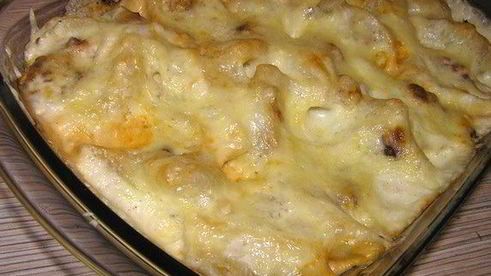 лазанья из лумакони с мясным соусом по-мексикански