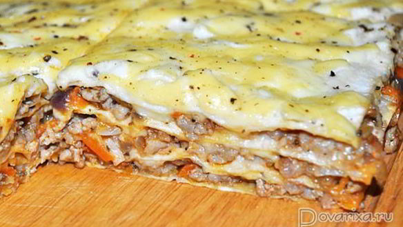 Рецепт Лазаний мясная с лавашем