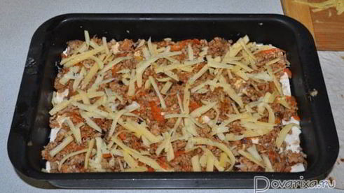 лазанья мясная с лавашем