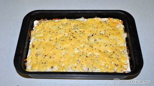 лазанья мясная с лавашем