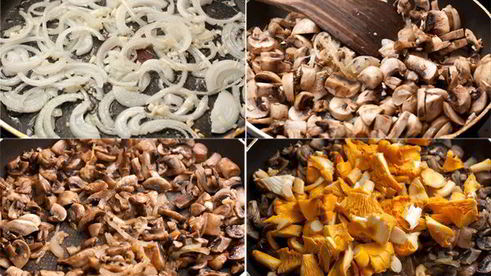 лазанья с грибами