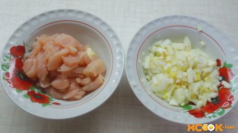 лазанья с курицей и шампиньонами