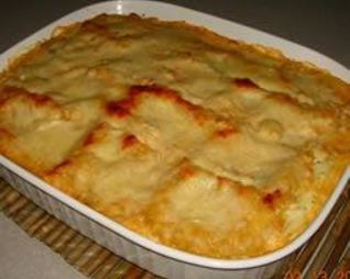 Лазанья с лососем