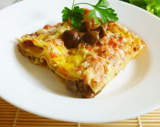 Лазанья с опятами