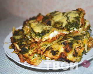 Лазанья со шпинатом