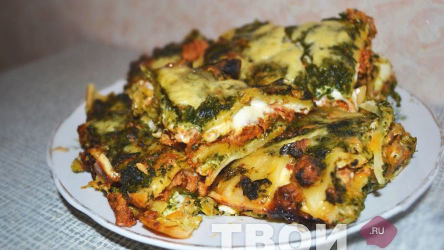 Рецепт лазаний со шпинатом