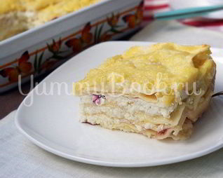 Сладкая лазанья с творогом