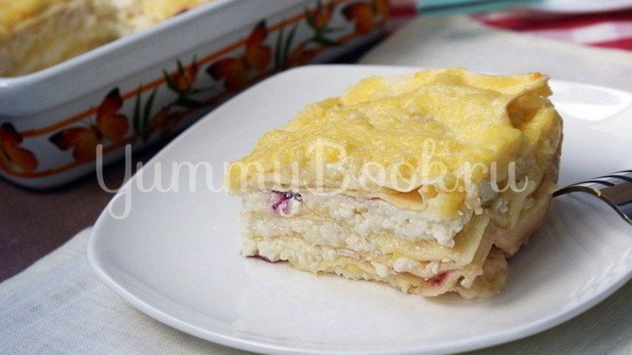 Рецепт сладкой лазанья с творогом
