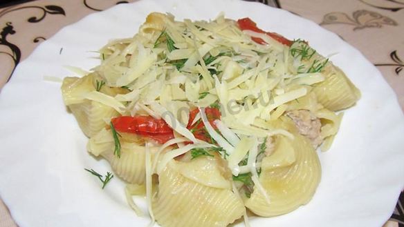 Рецепт Фаршированных рожек с фаршем в духовке