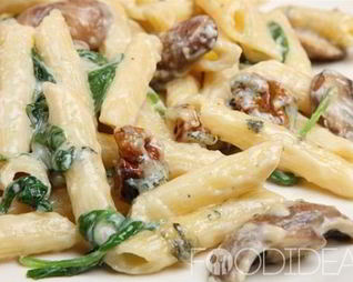 Макароны с грибами