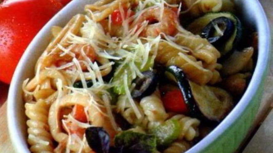 Рецепт макарон, запеченных с овощами и морепродуктами