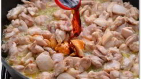 паста с курицей и медом