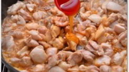 паста с курицей и медом