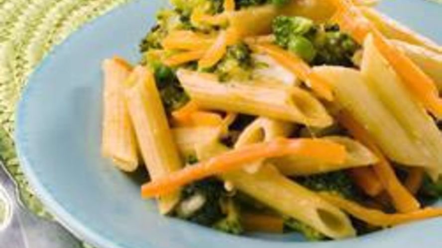 Рецепт пасты с овощами в сливочном соусе