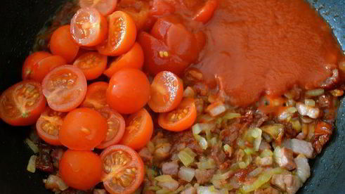 спагетти 4 помидора