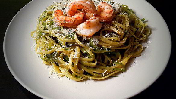 Рецепт Спагетти и с чукой и креветками