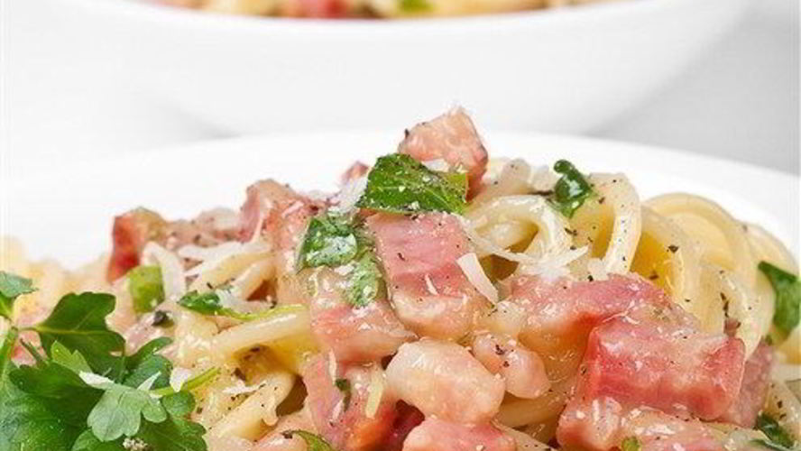 Рецепт спагетти карбонара с черемшой