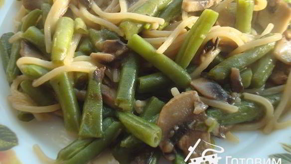 Рецепт Спагетти с фасолью и грибами