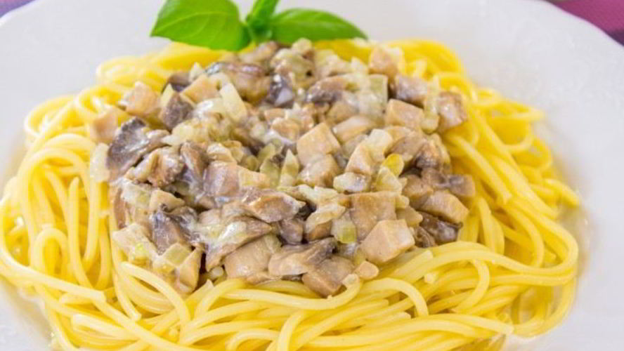 Рецепт спагетти с грибным соусом