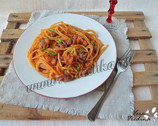 Спагетти с морепродуктами