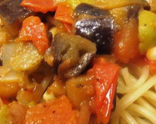 Спагетти с сицилийской капонатой