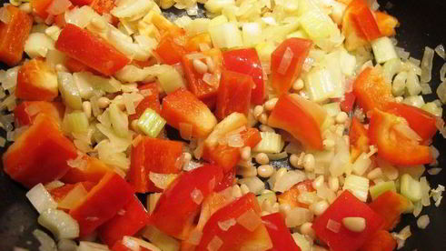 спагетти с сицилийской капонатой