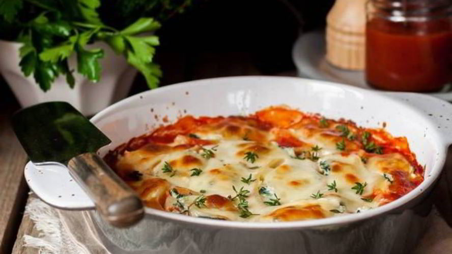 Рецепт запеченной пасты с лососем, в лимонном конфи