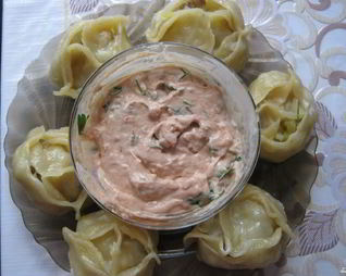 Манты с картошкой и салом