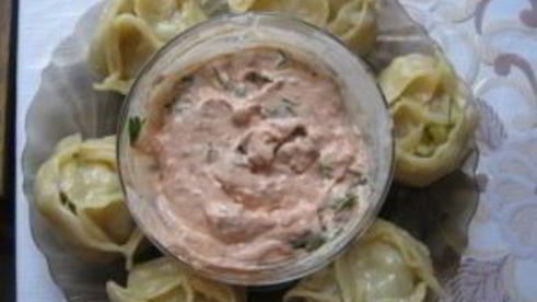 манты с картошкой и салом