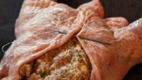 фаршированная курица без костей