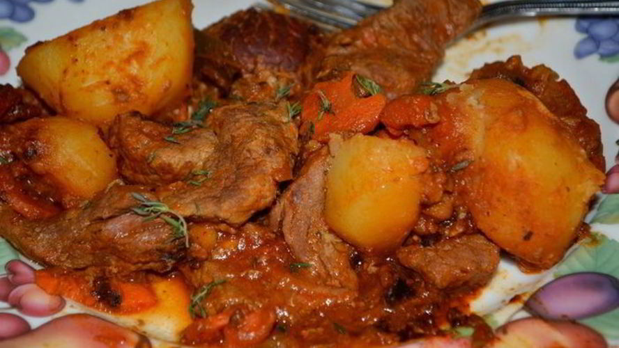 Рецепт говядины, тушенной с овощами в пиве